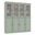 Solid Wood 65" Pantry China Cabinet With Frosted Glass Doors And Adjustable Shelves In Sage