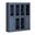 Solid Wood 65" Pantry China Cabinet With Raised Panel And Clear Glass Doors In Antique Blue