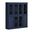 Solid Wood 65" Pantry China Cabinet With Raised Panel And Clear Glass Doors In Navy Blue