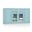 Solid Wood 65" Sideboard With Clear Glass Doors And 2-Drawers In Aqua