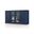 Solid Wood 65" Sideboard With Clear Glass Doors And 2-Drawers In Navy Blue
