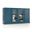 Solid Wood 65" Sideboard With Clear Glass Doors And 2-Drawers In Teal Blue