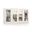 Solid Wood 65" Sideboard With Clear Glass Doors And 2-Drawers In White