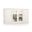 Solid Wood 65" Sideboard With Clear Glass Doors And 2-Drawers In White