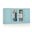 Solid Wood 65" Sideboard With Clear Glass Doors And Adjustable Shelves In Aqua