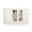 Solid Wood 65" Sideboard With Clear Glass Doors And Adjustable Shelves In White