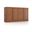 Solid Wood 65" Sideboard With Raised Panel Doors And 2-Drawers In Mocha
