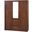 Solid Wood Cosmo Wardrobe With Mirrored Door In Mocha