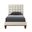 Solid Wood Full Tufted Upholstered Linen Bed In Beige