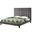 Solid Wood King Tufted Upholstered Velvet Bed In Gray