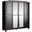 Solid Wood Kyle 4-Door Wardrobe With Mirrored Doors In Java
