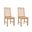 Solid Wood Ladder Back Dining Side Chairs Set of 2 In Brown
