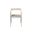 Solid Wood Open Back Dining Arm Chair In White