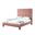 Solid Wood Queen Tufted Upholstered Velvet Bed In Blush
