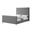 Solid Wood Queen Upholstered Velvet Bed In Gray
