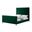 Solid Wood Queen Upholstered Velvet Bed In Hunter Green