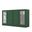 Solid Wood Tv Stand With Frosted Glass Doors And Adjustable Shelves In Green