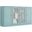 Solid Wood Tv Stand With Raised Panel And Frosted Glass Doors In Aqua
