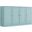 Solid Wood Tv Stand With Raised Panel Doors And Adjustable Shelves In Aqua