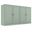 Solid Wood Tv Stand With Raised Panel Doors And Adjustable Shelves In Sage