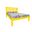 Solid Wood Twin Bed Frame In Canary Yellow