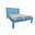 Solid Wood Twin Bed Frame In Caribbean Blue