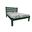 Solid Wood Twin Bed Frame In Dark Green