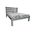 Solid Wood Twin Bed Frame In Gray