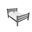 Solid Wood Twin Bed Frame In Gray