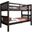 Solid Wood Twin Over Twin Mission Bunk Bed In Java