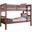 Solid Wood Twin Over Twin Mission Bunk Bed In Mocha