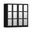 Urban 4-Door Wardrobe with Mirrored Doors In Black