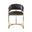Solstice Counter Height Chair In Grey Velvet with Polished Gold Metal Frame