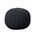 Solvo Cableknit All-Natural Cotton Ottoman Pouf In Black