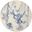 Somerset Ivory and Blue 3'6" x 3'6" Round Area Rug