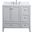 Sommerville 36 Inch Single Bathroom Vanity In Grey With Backsplash