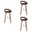 Sonia 26 Inch Counter Height Swivel Bar Stool Set of 3 In Brown and Walnut