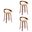 Sonia 26 Inch Counter Height Swivel Bar Stool Set of 3 In Cream and Walnut