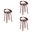 Sonia 26 Inch Counter Height Swivel Bar Stool Set of 3 In Gray and Walnut