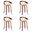 Sonia 26 Inch Counter Height Swivel Bar Stool Set of 4 In Cream and Walnut