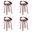 Sonia 26 Inch Counter Height Swivel Bar Stool Set of 4 In Gray and Walnut