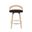 Sonia Swivel Counter Height Barstool with Upholstered Seat and Wood Finish In Oak and Black
