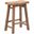 Sonoma 24 Inch Backless Saddle Stool In Barnwood Wire-Brush