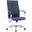 Sonora High Back Leather Office Chair In Navy Blue