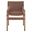 Sonora Leather Dining Chair In Nutmeg Brown