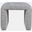 Sophia Curved Upholstered Waterfall Jacquard Petite Ottoman Bench Set of 2 In Grey