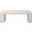 Sophia Curved Small Upholstered Waterfall Jacquard Bench In Natural