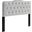 Sophia Tufted Performance Velvet Twin Headboard In Light Gray