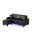 Sorenza 74 Inch PVC Reversible Sectional Sofa Chaise In Black