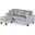 Sorenza 74 Inch Velvet Reversible Sectional Sofa Chaise In Gray